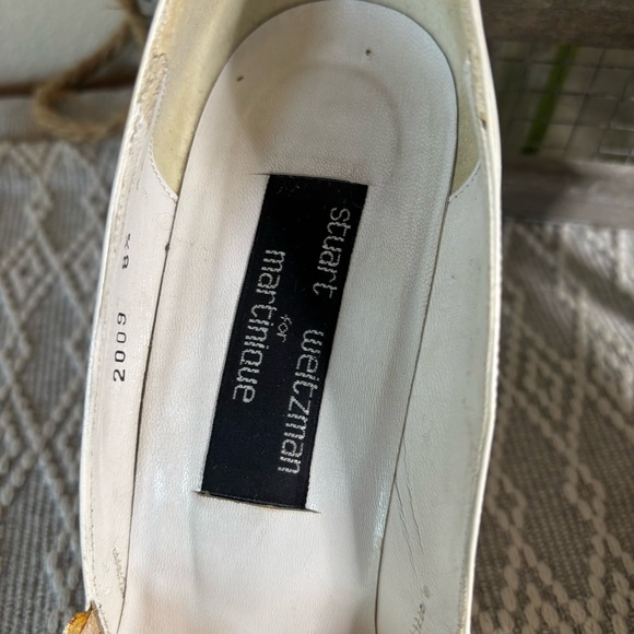 Stuart Weitzman Pearly white and pastel leather on lace. Size 8.5 AA - Picture 8 of 14